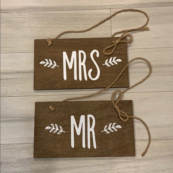 Other - Mr. & Mrs. Rustic Wedding Signs 💛